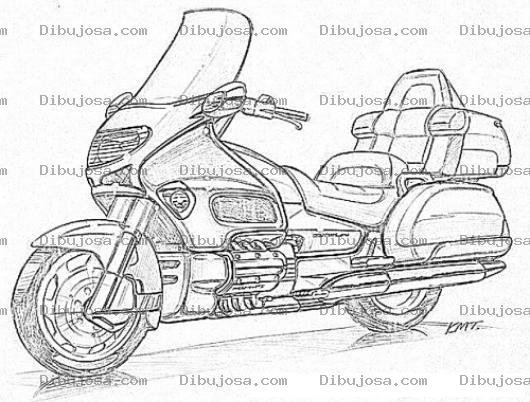 Dibujo para colorear Dibujo De Moto Presidencial Para Pintar Y Colorear Moto De Policias