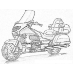 Dibujo para colorear Dibujo De Moto Presidencial Para Pintar Y Colorear Moto De Policias