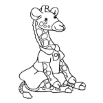 Dibujo para colorear Dibujo De Jirafita Con Vestido Para Pintar Y Colorear A Una Jirafa En Vestidito
