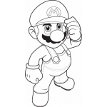 Dibujo para colorear Dibujo para pintar a Mario Bros