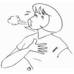 Dibujo para colorear Dibujo De Mujer Suspirando De Alivio Para Pintar Y Colorear La Accion De Suspirar