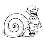 Dibujo para colorear Dibujo De Caracol Cartero Para Pintar Y Colorear Servicio De Correo Tardado Y Smtp Lento