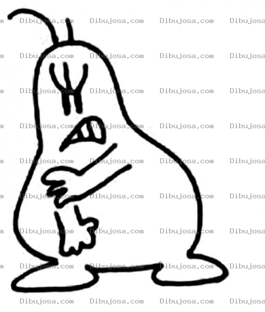 Dibujo para colorear Dibujo De Pera Enojada Para Pintar Y Colorear Pera Cabreada