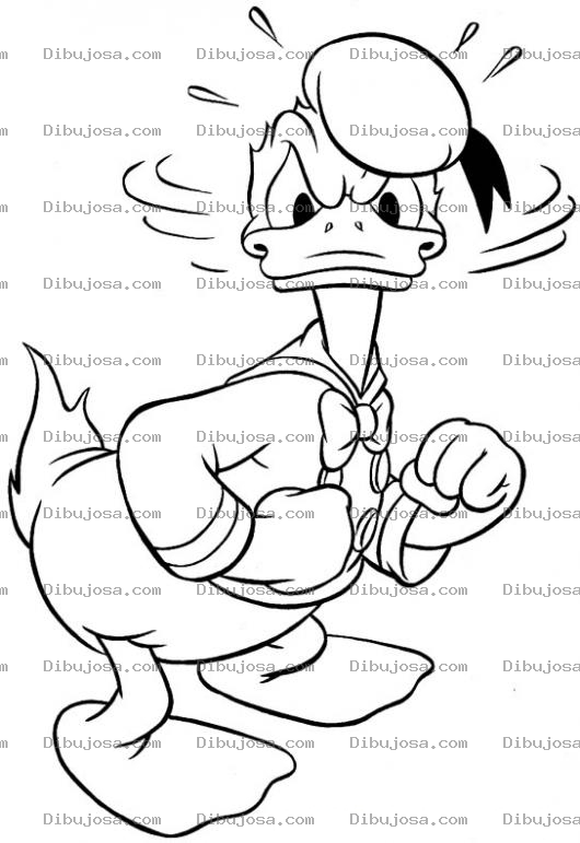 Dibujo para colorear Que Me Ves Dibujo De Pato Donald Enojado Diciendo Que Me Estas Mirando Que Me Miras