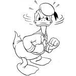 Dibujo para colorear Que Me Ves Dibujo De Pato Donald Enojado Diciendo Que Me Estas Mirando Que Me Miras