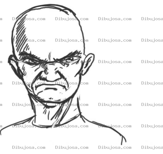 Dibujo para colorear Calvo Cabreado Para Pintar Y Colorear