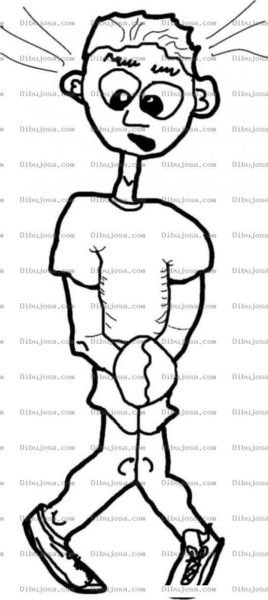 Dibujo para colorear Ganasdeorinar Dibujo De Un Chico Con Ganas De Orinar Para Pintar Y Colorea A Un Nino Con Ganas De Hacer Pipi Que Ya Se Mea
