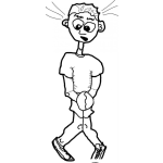 Dibujo para colorear Ganasdeorinar Dibujo De Un Chico Con Ganas De Orinar Para Pintar Y Colorea A Un Nino Con Ganas De Hacer Pipi Que Ya Se Mea