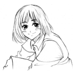 Dibujo para colorear Dibujo D Euna Mirada Inocente Para Pintar Y Colorear