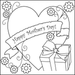 Dibujo para colorear Tarjeta Para El Dia De Las Madres Para Imprimir Pintar Y Colorear