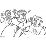 Dibujo para colorear Three Stooges Dibujo De Los Tres Chiflados Para Pintar Y Colorear A Los Threestooges