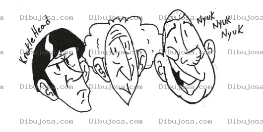 Dibujo para colorear Dibujo De Los Tres Chiflados Para Colorear