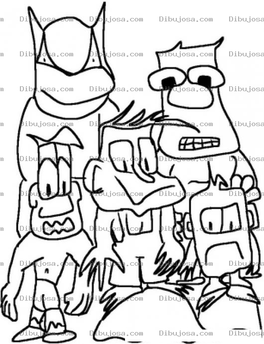 Dibujo para colorear Amigos En Fiesta De Disfraces Para Pintar Y Colorear