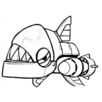 Dibujo para colorear Dibujo De Tiburon Robot Para Pintar Y Colorear