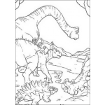 Dibujo para colorear El viaje de los dinosaurios