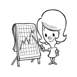 Dibujo para colorear Dibujo De Profesora De Estadistica Para Pintar Y Colorear A Una Maestra Catedratica De Economia