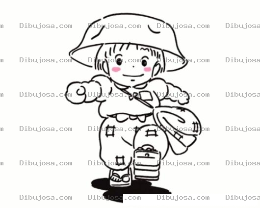 Dibujo para colorear Dibujo De Nino Soldadito Chapudo Marchando Para Pintar Y Colorear