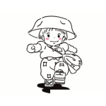 Dibujo para colorear Dibujo De Nino Soldadito Chapudo Marchando Para Pintar Y Colorear