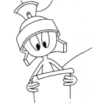 Dibujo para colorear Dibujo Del Negrito Marvin El Marciano De Bugs Bunny Para Pintar Y Colorear A Marvin El Extraterrestre De Los Looney Toons