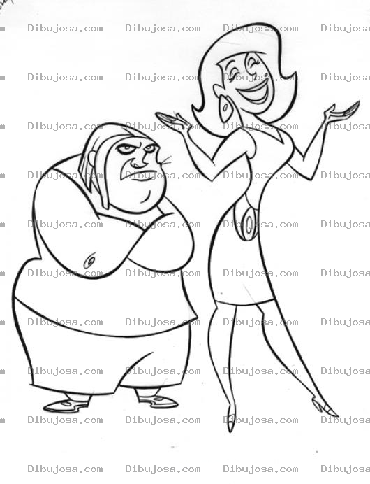 Dibujo para colorear Dibujo De Suegra Y Esposa Para Pintar Y Colorear