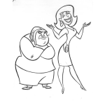 Dibujo para colorear Dibujo De Suegra Y Esposa Para Pintar Y Colorear