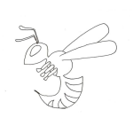 Dibujo para colorear Dibujo De Aveja Picona Para Pintar Y Colorear