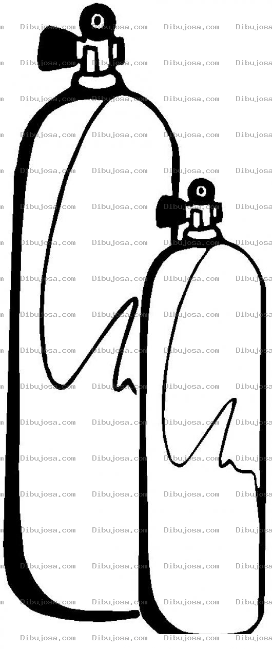 Dibujo para colorear Dibujo De Tanques De Oxigeno Para Pintar Y Colorear