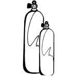 Dibujo para colorear Dibujo De Tanques De Oxigeno Para Pintar Y Colorear