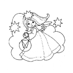 Dibujo para colorear Dibujo De Nina Princesita Para Pintar Y Colorear Princecita Prinsesita Chiquititia