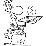 Dibujo para colorear Dibujo De Repartidor De Pizza Para Pintar Y Colorear