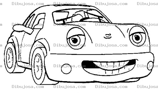 Dibujo para colorear Dibujo De Carro Con Ojos Para Pintar Y Colorear