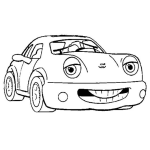 Dibujo para colorear Dibujo De Carro Con Ojos Para Pintar Y Colorear