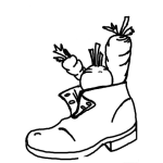 Dibujo para colorear Dibujo De Bota Con Verduras Para Pintar Y Colorear