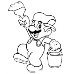 Dibujo para colorear Colorear a Mario Bros de Pintorcito