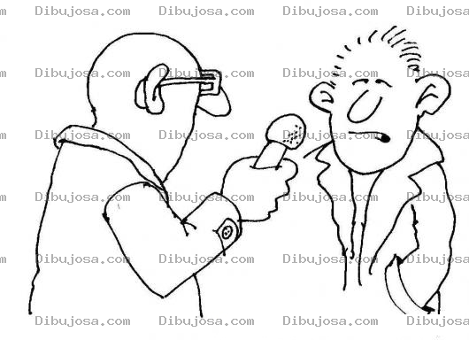 Dibujo para colorear Dibujo De Una Entrevista Para Pintar Y Colorear
