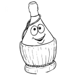 Dibujo para colorear Dibujo De Una Botella De Whisky Para Pintar Y Colorear