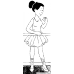 Dibujo para colorear Dibujo De Chica En Barra De Valet Para Pintar Y Colorear Ejercicios De Ballet