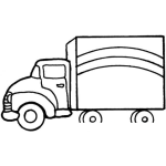 Dibujo para colorear Camion Fletero Dibujo De Camioncito De Mudanzas Arcoiris Para Pintar Y Colorear