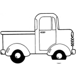 Dibujo para colorear Dibujo De Picop Viejo Para Pintar Y Colorear Pickup Antiguo Troca Clasica