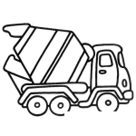 Dibujo para colorear Dibujo De Camion De Cemento Para Pintar Y Colorear