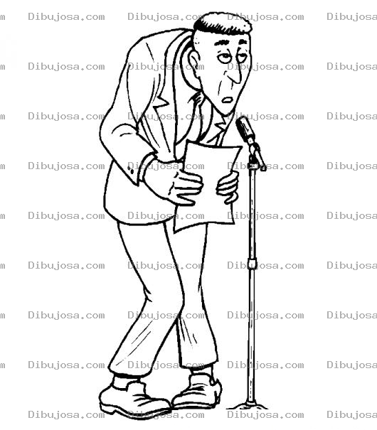 Dibujo para colorear Dibujo De Profesor Viejito Maestro De Ceremonias Para Colorear Acto Civico