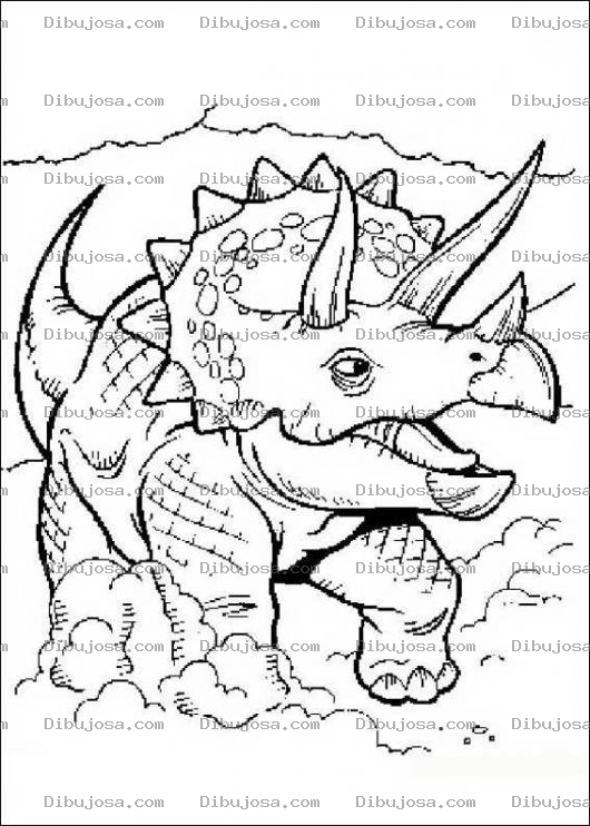 Dibujo para colorear Dinosaurio Rinoceronte
