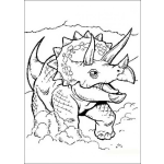 Dibujo para colorear Dinosaurio Rinoceronte