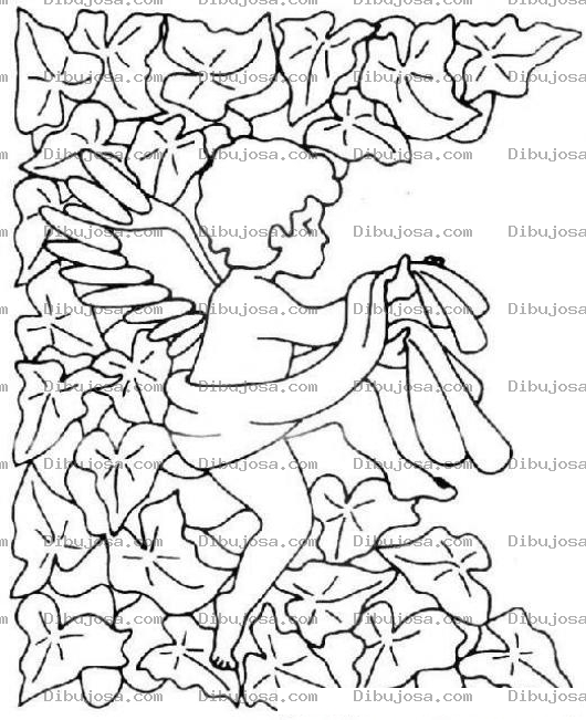 Dibujo para colorear Dibujo De Un Agelito Con Una Toalla Para Pintar Y Colorear