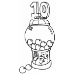 Dibujo para colorear Colorear el numero 10 diez