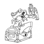 Dibujo para colorear Dibujo De Ratoncito Pirata Con Un Perico Tapandole La Vista De Su Telescopio Para Pintar Y Colorear