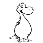 Dibujo para colorear Dibujo De Dragoncito Sin Manos Para Pintar Y Colorear