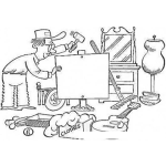 Dibujo para colorear Ventadeusados.com Dibujo De Venta De Garage Para Pintar Y Colorear