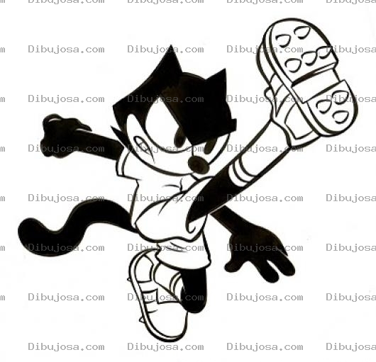 Dibujo para colorear Patada De Gato Dibujo De Gatito Futbolista Para Pintar Y Colorear