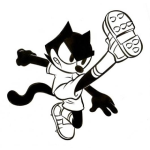 Dibujo para colorear Patada De Gato Dibujo De Gatito Futbolista Para Pintar Y Colorear